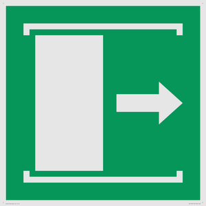 E033 safe condition door slides right to open